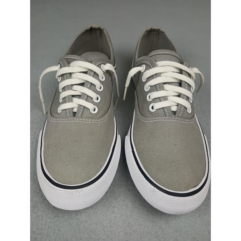 Mossimo Supply Co Kids Gray Canvas Low Top Lace Up Sneakers Shoes Size 5